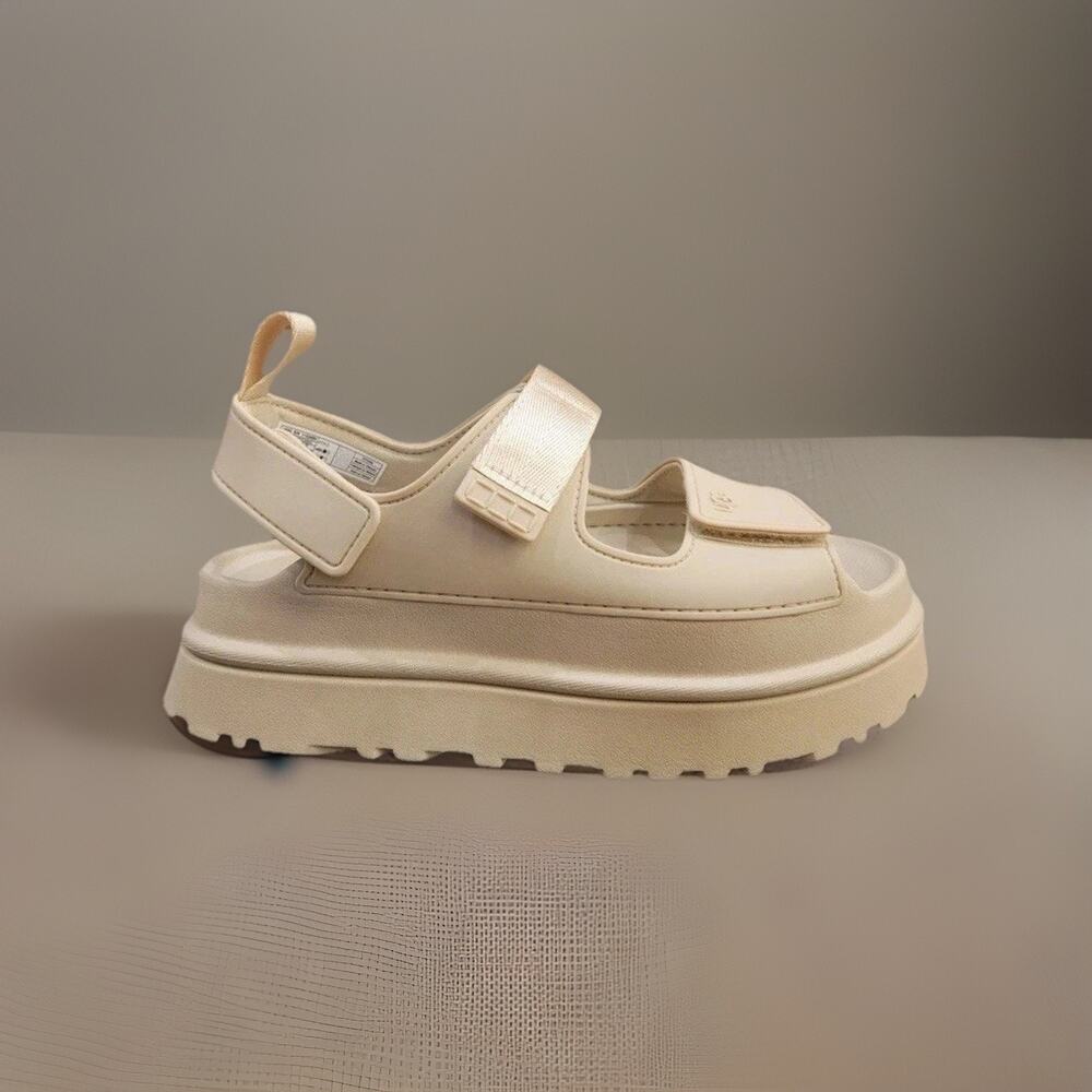 NWB Women Ugg Goldenglow Slide Sandal Sea Salt #1152685 (Size 11)
